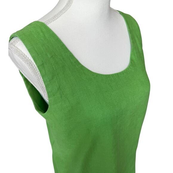 80s AMERICAN VINTAGE 100% Linen Top Women's Size 6 Breathable Natural Fiber - Picture 5 of 8